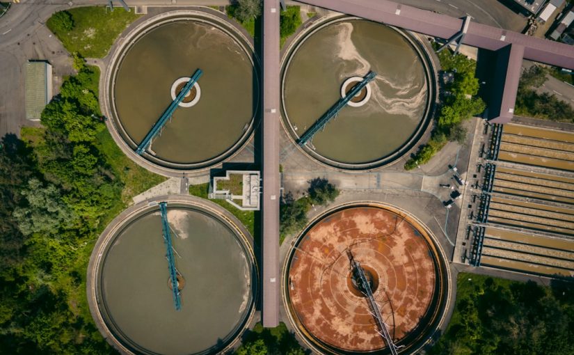 aerial view of green and brown basketball court